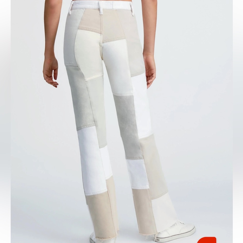 REDONE Beige Levi’s 70s Patched Wide Leg Pants Size 26 - Picture 5 of 7